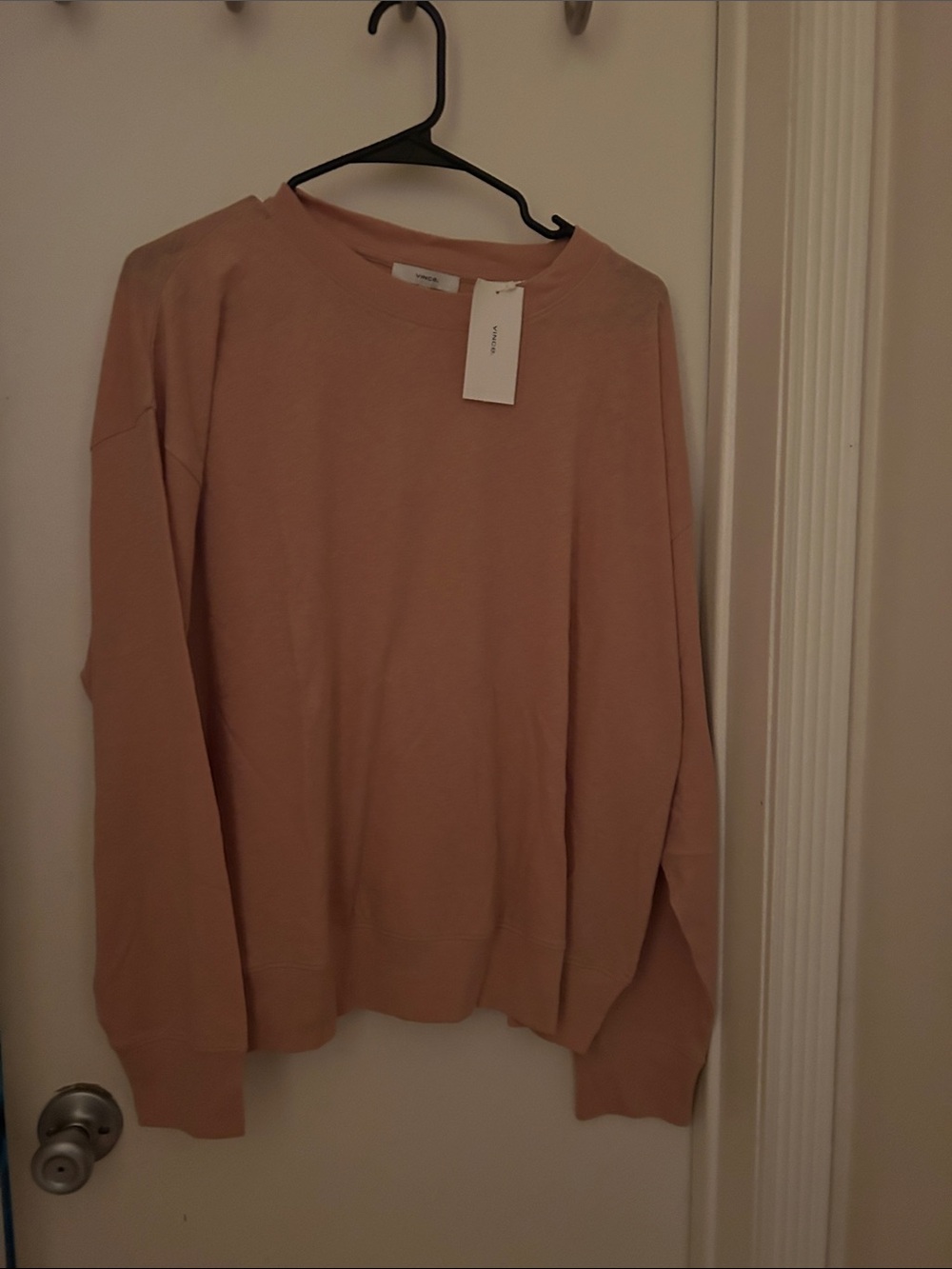 Vince Blush Crewneck Long Sleeve Top